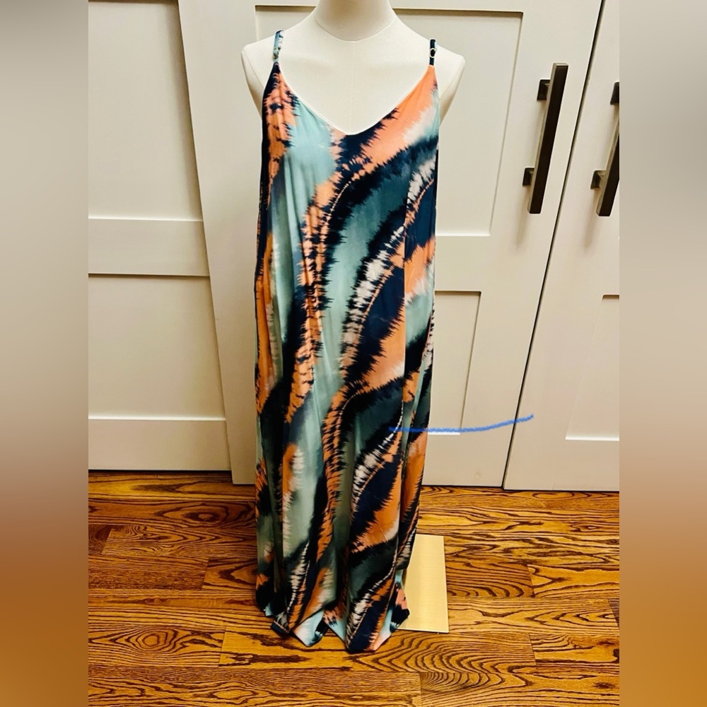Anthropology Malai Tie-Dye Cover-Up Midi Dress- Size Large - Picture 5 of 12